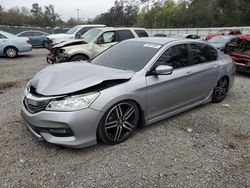 Salvage cars for sale at Riverview, FL auction: 2017 Honda Accord Sport