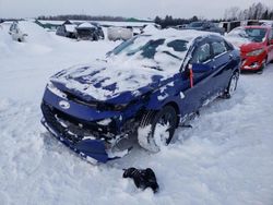 Salvage cars for sale from Copart Montreal Est, QC: 2021 Hyundai Elantra Blue