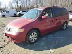 Salvage cars for sale at Waldorf, MD auction: 2002 Honda Odyssey EXL