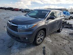 Salvage cars for sale at Wayland, MI auction: 2015 Toyota Highlander XLE