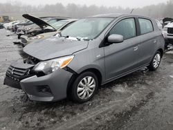 Salvage cars for sale at Exeter, RI auction: 2021 Mitsubishi Mirage ES