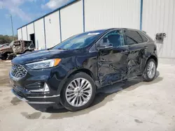 Salvage cars for sale at Apopka, FL auction: 2022 Ford Edge Titanium