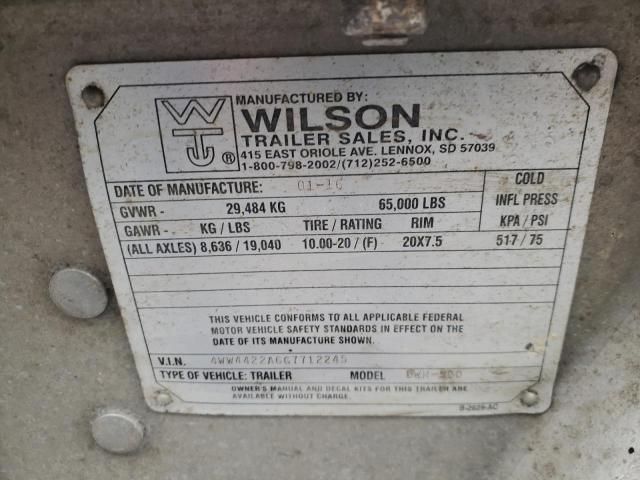 2016 Wilson 2015 Wilson Trailer Grain Trailer