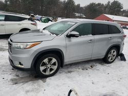 Salvage cars for sale at Mendon, MA auction: 2014 Toyota Highlander Limited