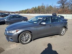 Salvage cars for sale at Brookhaven, NY auction: 2021 Infiniti Q50 Luxe