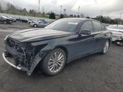 Salvage cars for sale from Copart Portland, OR: 2018 Infiniti Q50 Luxe