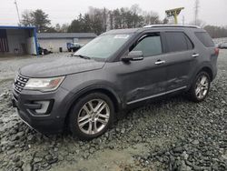 Salvage cars for sale at Mebane, NC auction: 2016 Ford Explorer Limited