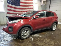 Salvage cars for sale at Lyman, ME auction: 2017 KIA Sportage LX