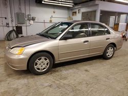 Salvage cars for sale from Copart Wheeling, IL: 2001 Honda Civic LX