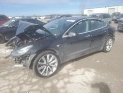 Salvage cars for sale at Kansas City, KS auction: 2018 Tesla Model 3