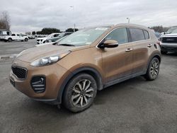 Salvage cars for sale at East Granby, CT auction: 2017 KIA Sportage EX