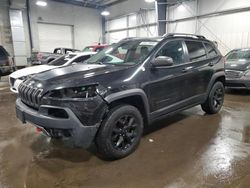 Salvage cars for sale at Ham Lake, MN auction: 2015 Jeep Cherokee Trailhawk