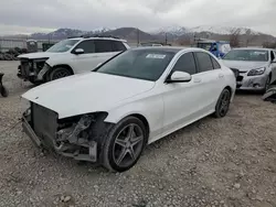 Salvage cars for sale at Magna, UT auction: 2015 Mercedes-Benz C 300 4matic