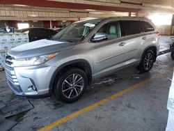 Toyota Highlander salvage cars for sale: 2018 Toyota Highlander SE