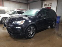 Salvage cars for sale at Elgin, IL auction: 2018 Ford Explorer Sport