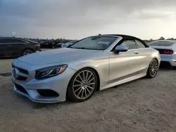 Salvage cars for sale from Copart Houston, TX: 2017 Mercedes-Benz S 550