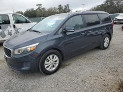 Salvage cars for sale at Riverview, FL auction: 2016 KIA Sedona LX