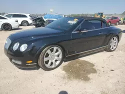 Salvage cars for sale at Houston, TX auction: 2007 Bentley Continental GTC