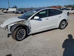 Salvage cars for sale at Homestead, FL auction: 2022 Tesla Model 3