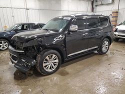 Salvage cars for sale at Franklin, WI auction: 2016 Infiniti QX80