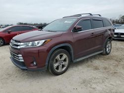 Salvage cars for sale at Houston, TX auction: 2019 Toyota Highlander Limited