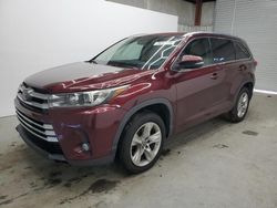 Salvage cars for sale at Savannah, GA auction: 2017 Toyota Highlander Limited