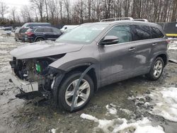 Salvage cars for sale at Waldorf, MD auction: 2014 Toyota Highlander Limited