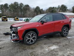 Salvage cars for sale at Mendon, MA auction: 2021 Toyota Rav4 Prime XSE