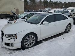 Salvage cars for sale at Exeter, RI auction: 2018 Audi A8 L Quattro