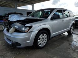 Salvage cars for sale at West Palm Beach, FL auction: 2013 Dodge Journey SE