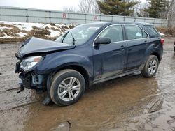 Salvage cars for sale at Davison, MI auction: 2017 Chevrolet Equinox LS