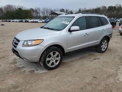 Salvage cars for sale at Charles City, VA auction: 2007 Hyundai Santa FE SE