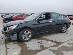 Salvage cars for sale at Grand Prairie, TX auction: 2015 Honda Accord LX