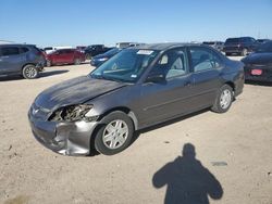 Salvage cars for sale at Amarillo, TX auction: 2005 Honda Civic DX VP