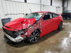 Salvage cars for sale at West Mifflin, PA auction: 2019 Honda Civic SI