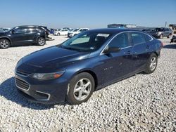 Salvage cars for sale from Copart Taylor, TX: 2017 Chevrolet Malibu LS