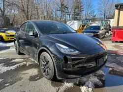 Salvage cars for sale at North Billerica, MA auction: 2021 Tesla Model Y