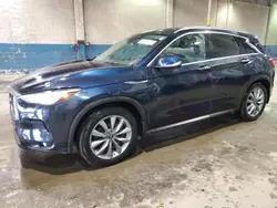 Salvage cars for sale at Woodhaven, MI auction: 2021 Infiniti QX50 Luxe