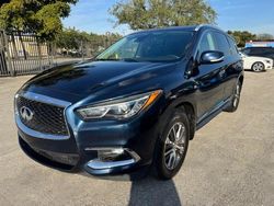 Salvage cars for sale at Opa Locka, FL auction: 2019 Infiniti QX60 Luxe