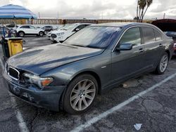 Salvage cars for sale at Van Nuys, CA auction: 2005 BMW 745 I