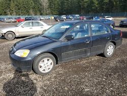 Salvage cars for sale at Graham, WA auction: 2003 Honda Civic LX