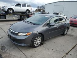 Salvage cars for sale from Copart Sacramento, CA: 2012 Honda Civic LX