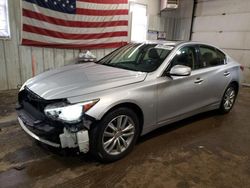 Salvage cars for sale at Lyman, ME auction: 2015 Infiniti Q50 Base