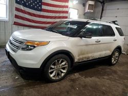 Salvage cars for sale at Lyman, ME auction: 2015 Ford Explorer XLT