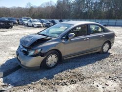 Salvage cars for sale at Ellenwood, GA auction: 2008 Honda Civic Hybrid