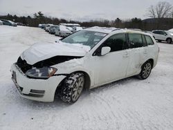 Salvage cars for sale at West Warren, MA auction: 2016 Volkswagen Golf Sportwagen S