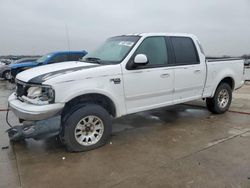 Salvage cars for sale at Grand Prairie, TX auction: 2001 Ford F150 Supercrew