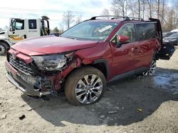 Salvage cars for sale from Copart Waldorf, MD: 2021 Toyota Rav4 XLE Premium