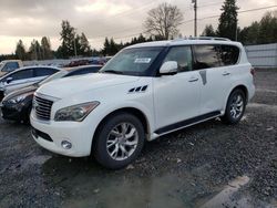 Salvage cars for sale at Graham, WA auction: 2011 Infiniti QX56