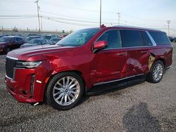 Salvage cars for sale at Hillsborough, NJ auction: 2021 Cadillac Escalade ESV Premium Luxury